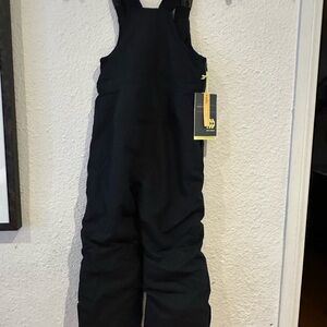 Kids Black color unisex snow bib 4/5